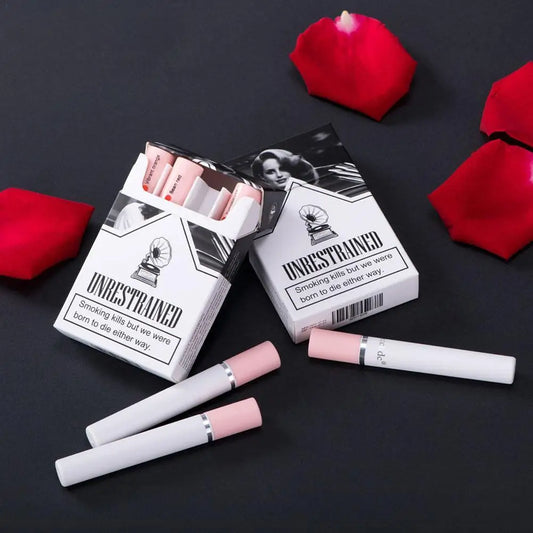 4 Colors Cigarette Lipstick Set Matte Lip Gloss Long Lasting Lip Glaze Waterproof Lip Stick Tube Nude Lip Tint Makeup Cosmetics Peaceful Pleasures Health and Wellness