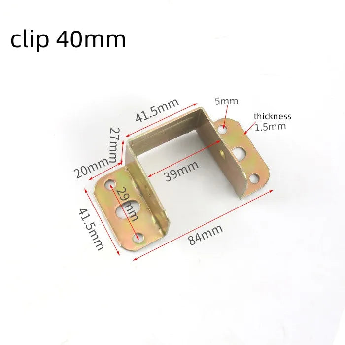 U-Shaped Metal Bed Frame Bracket Rail Hook Connector – 2 Pack