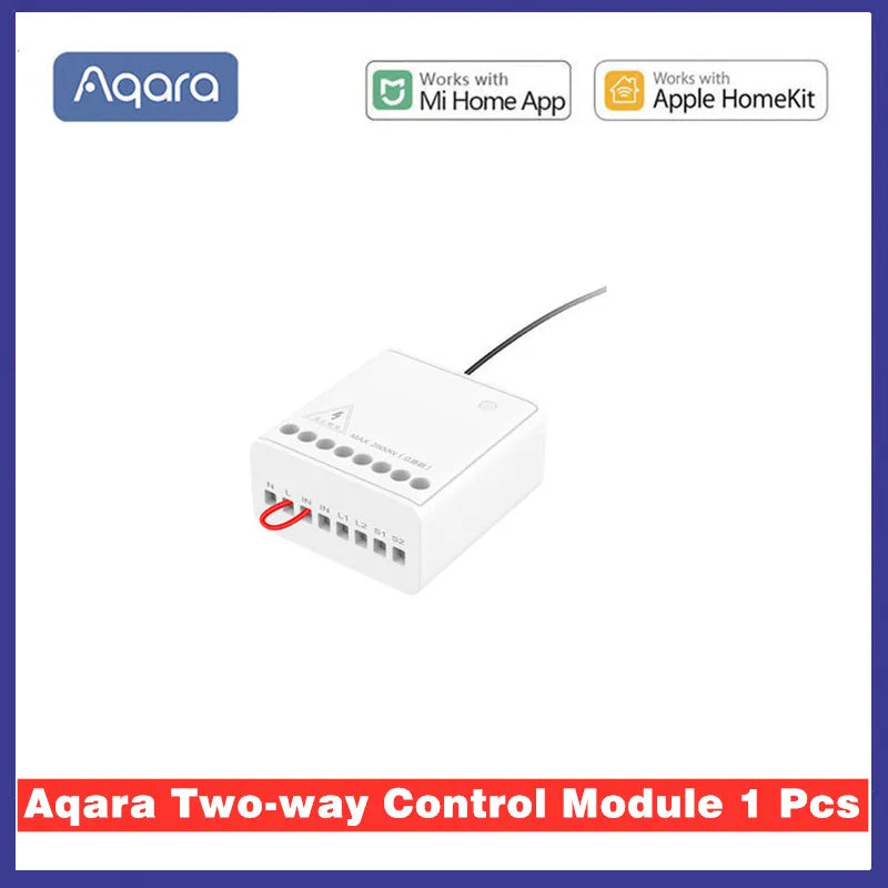 Original Aqara two-way Control Module Relay Switch Controller Zigbee Smart Timer Channels Works With Xiaomi Mi Home Homekit APP Peaceful Pleasures Health and Wellness 1 Pcs Aqara Relay