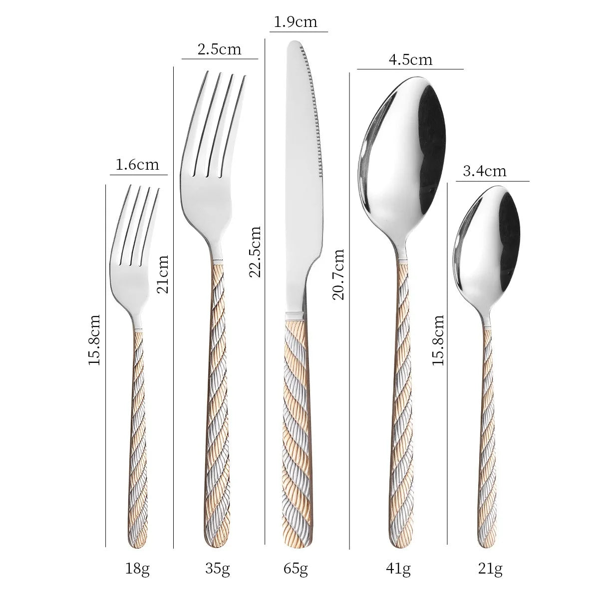 20-Piece Stainless Steel Flatware Set – Exquisite Carved Handle Silverware (Knife, Fork & Spoon) Peaceful Pleasures Health and Wellness