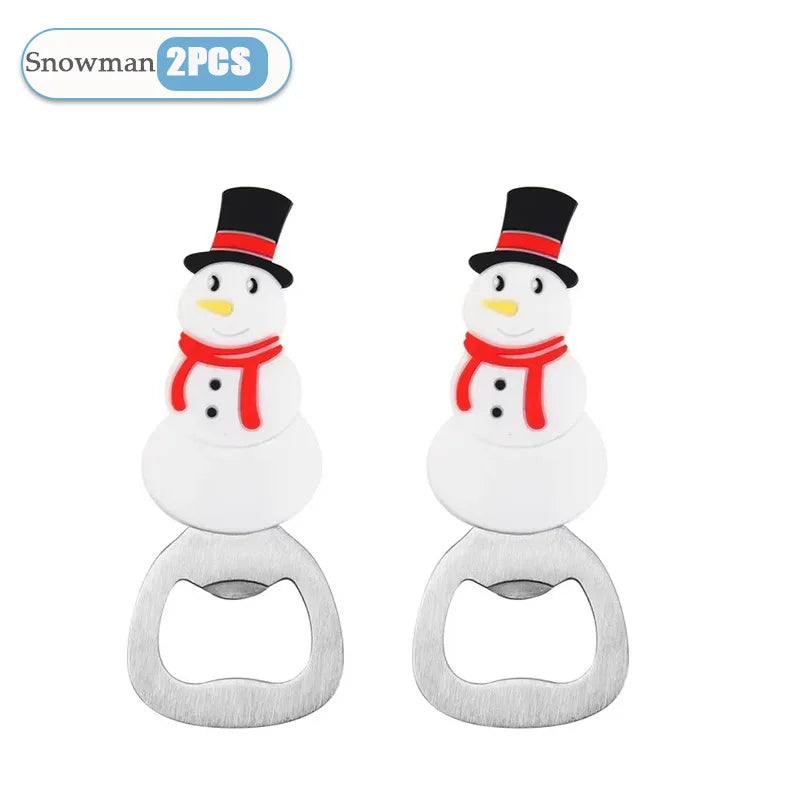 Christmas Magnetic Bottle Opener | Santa Silicone Fridge Magnet