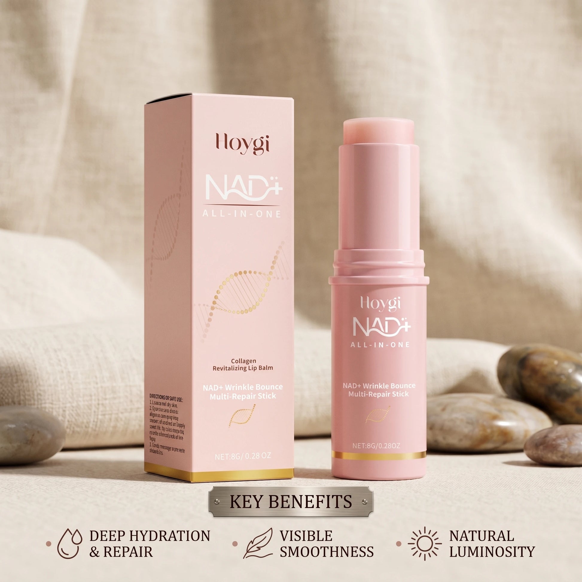 Nad+ Multi-repair Stick for Face & Lips, Hydrating Moisturizing Skin Fade Fine Lines Improve Dullness Skin Brightening Skin Care Peaceful Pleasures Health and Wellness