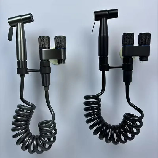 Wall-Mounted Dual-Mode Toilet Faucet | Ceramic Valve Steel Bathroom Faucet Peaceful Pleasures Health and Wellness