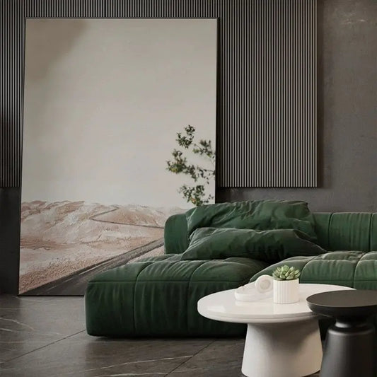Modern Abstract Decorative Painting, Nordic Bedroom, Creative Roadside Landscape, Hanging Painting, Living Room, Corridor Mural Peaceful Pleasures Health and Wellness No frame 130cmx250cm