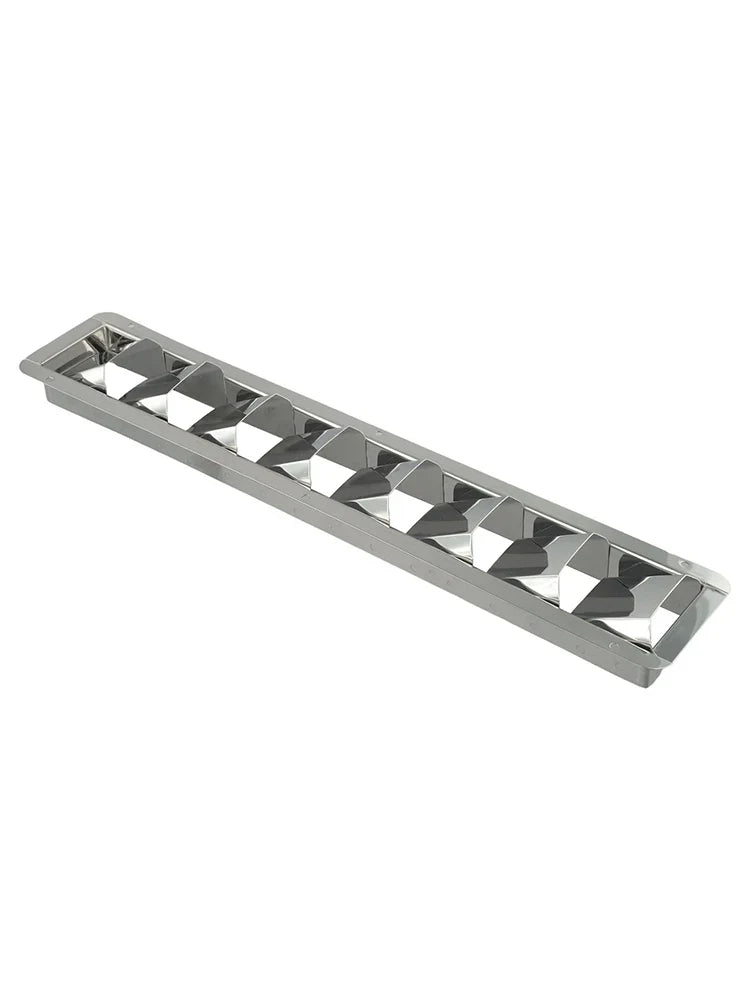 427mm Stainless Steel Boat Louvered Air Vent | 8-Slot Marine Grille