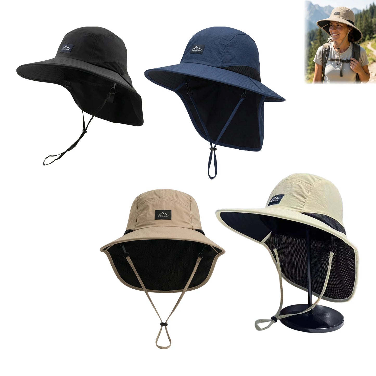 UPF50+ Sun Protect Hat Wide Brim UV Blocking for Outdoor Activities Peaceful Pleasures Health and Wellness