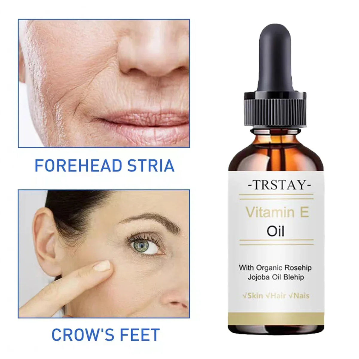 Vitamin E & Jojoba Face Serum Oil – Brighten & Firm Skin