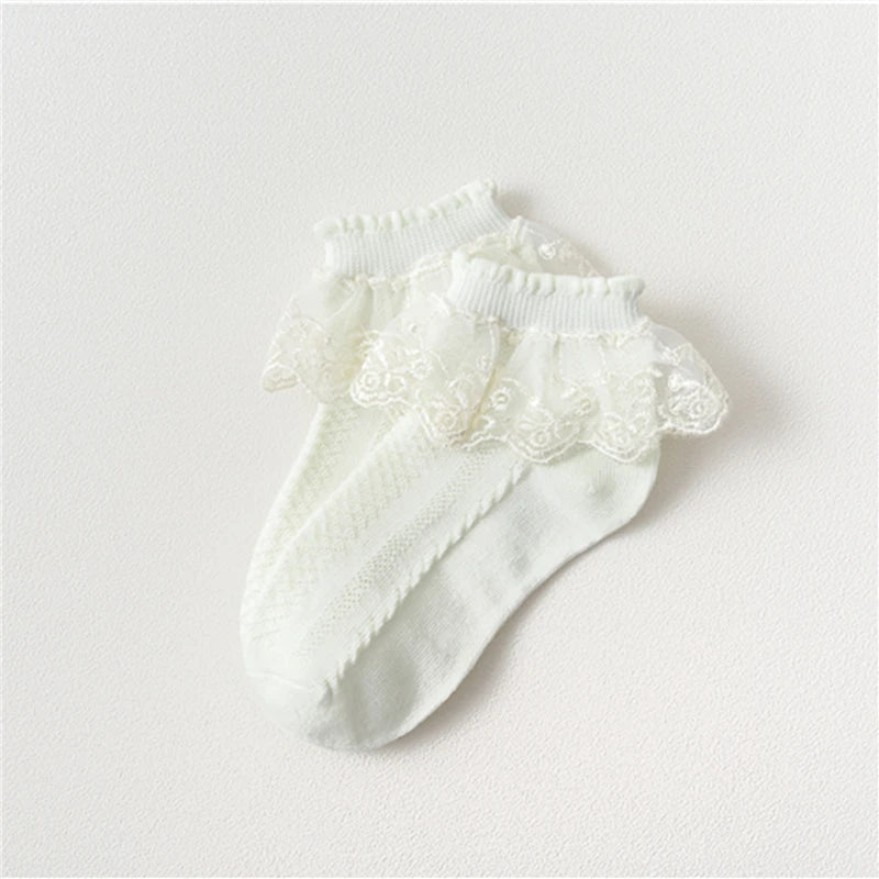 Japanese Style Sock High Quality Lovely Girls Lace Ruffle Frilly Ankle Children Princess Cotton Socks Peaceful Pleasures Health and Wellness YELLOW S