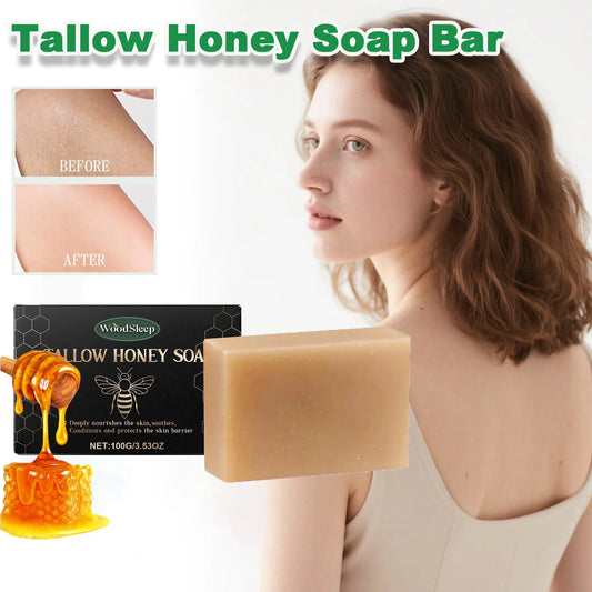 Tallow & Honey Soap Bar – Face & Body Moisturizing Cleanser Peaceful Pleasures Health and Wellness
