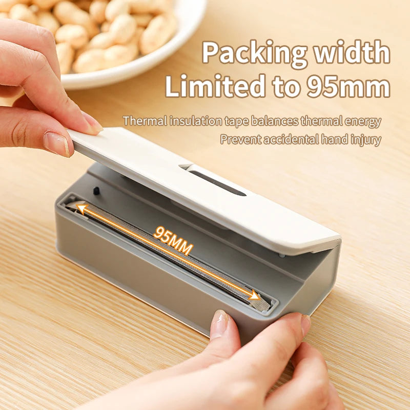 Plastic Bag Sealer Mini Heat Bag Sealing Machine Rechargeable Handheld Food Packaging Heat Sealer Thermal Bags Sealing Machine Peaceful Pleasures Health and Wellness