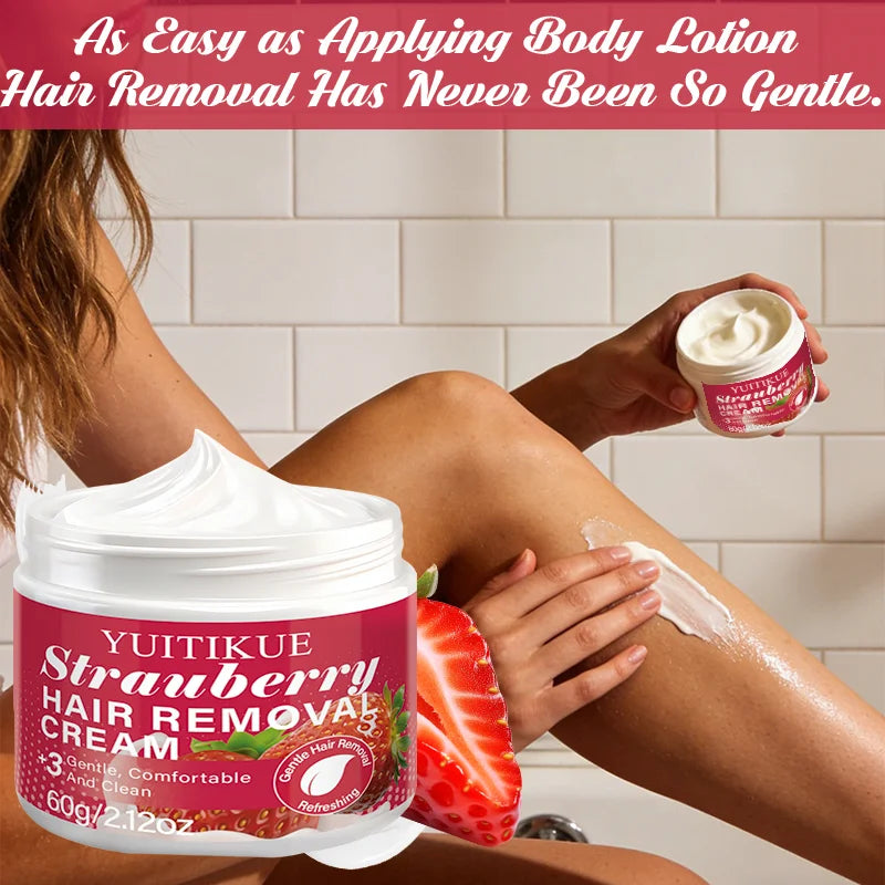 YUITIKUE Strawberry Hair Removal Cream – Gentle & Sensitive