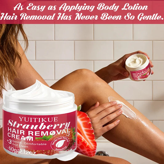 YUITIKUE Strawberry Hair Removal Cream – Gentle & Sensitive Hair Removal Cream Oasis Select Default Title