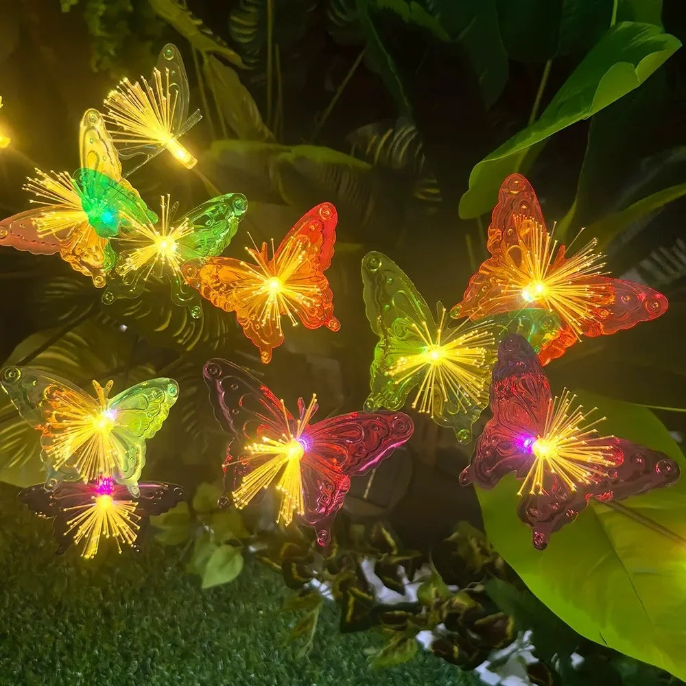 Solar Butterfly Fiber Optic Garden Light – Waterproof Path Decor