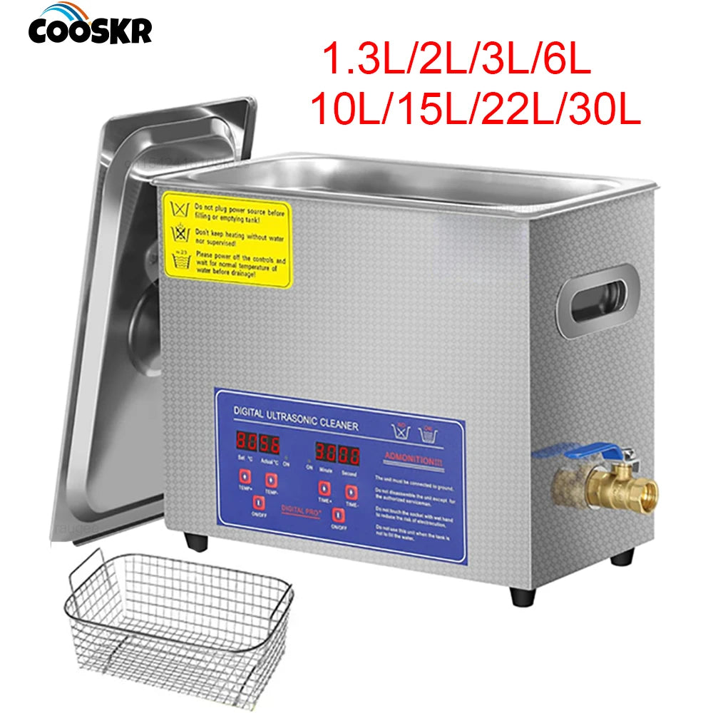 1.3L 2L 3L 6L 10L 15L 22L 30L Ultrasonic Cleaner with Heated Portable Lave-Dishes Washing Machine Diswasher Ultrasound Cleaner Peaceful Pleasures Health and Wellness