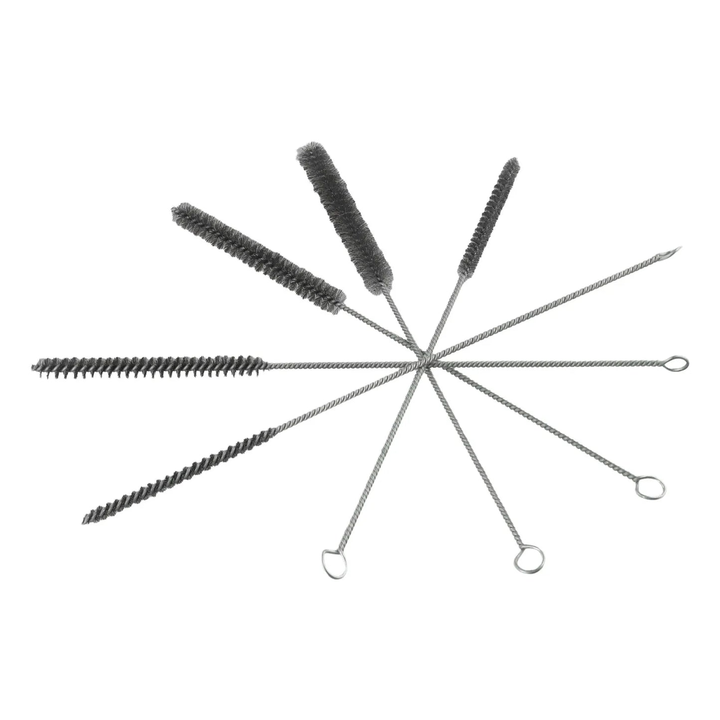 5 Cleaning Brushes Stainless Steel Brass Cylinder Wire Tube Pipe