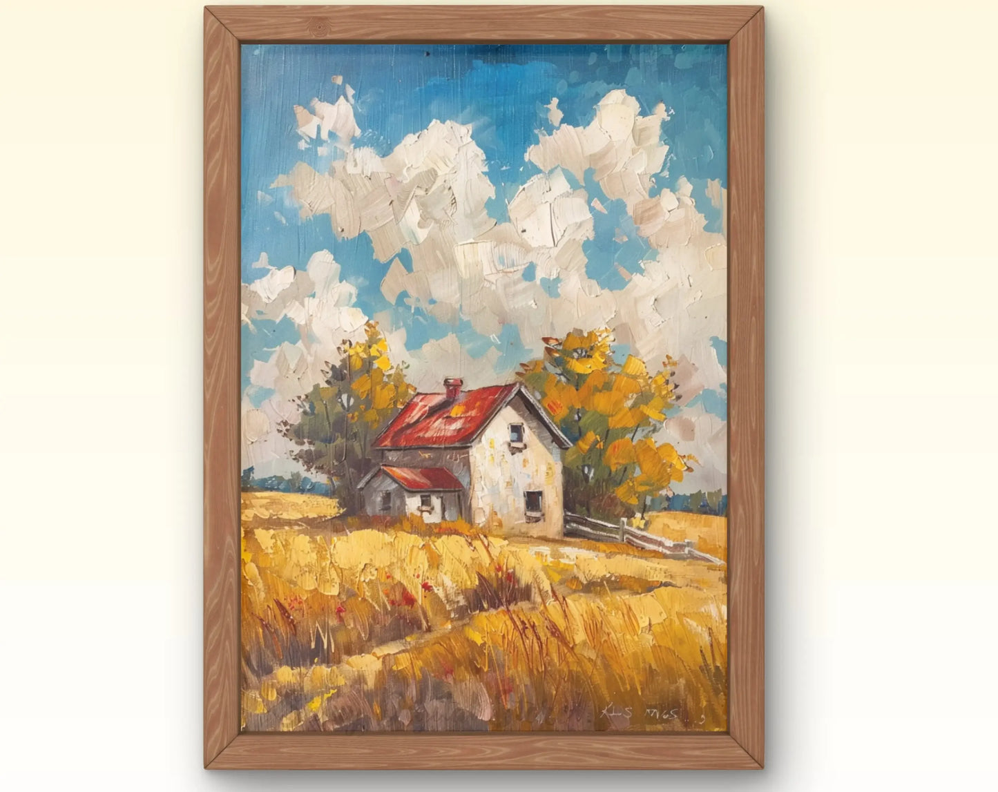 European Rural Scenery Floral Canvas Wall Art | Unframed Print