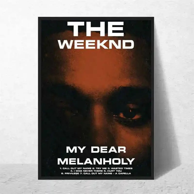 The Weeknd Canvas Wall Art | Starboy Hip Hop Poster Print
