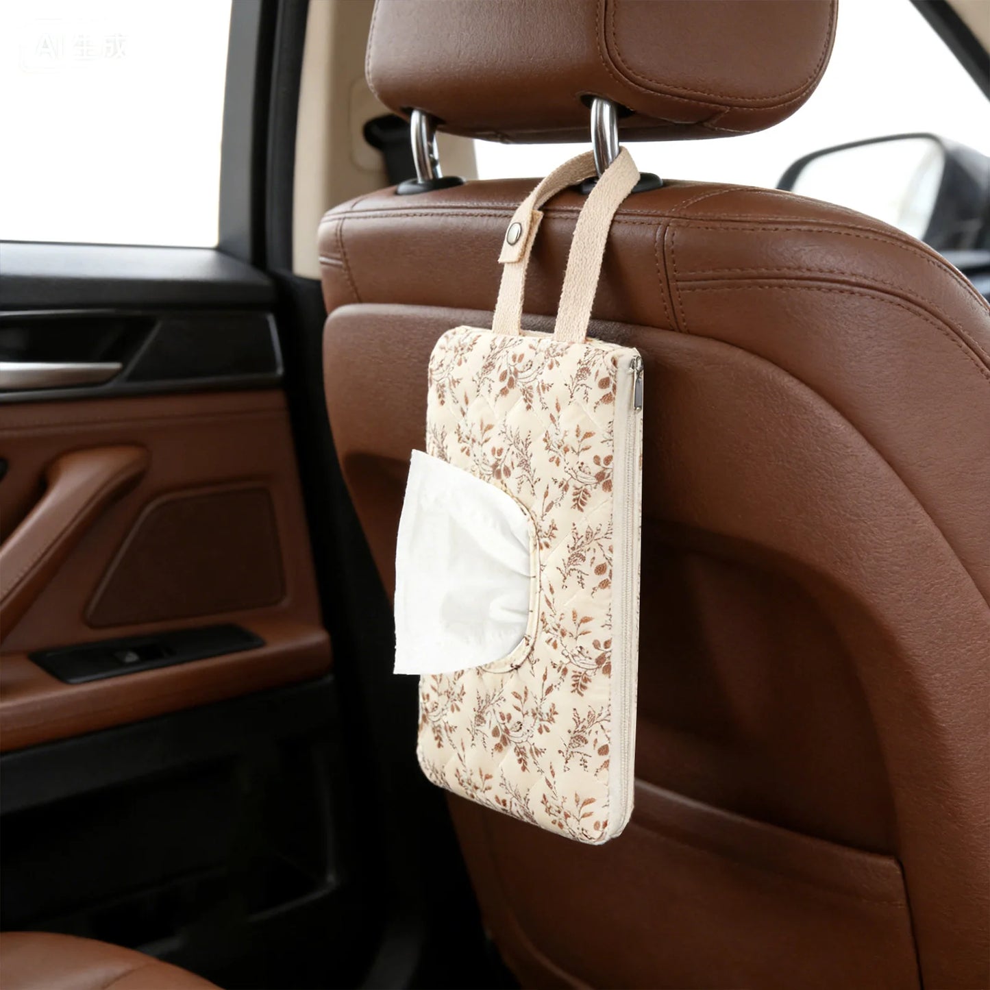 Floral Quilted Baby Wipes Case | Stroller Hanging Dispenser