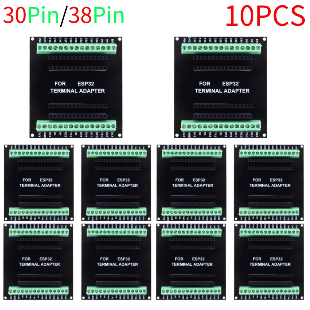 1-10PC Expansion Board for ESP32 CP2102 NodeMCU-32S Lua 30/38Pin GPIO 1 Into 2 Dual Core CPU GPIO WiFi Bluetooth Low Power Modul Peaceful Pleasures Health and Wellness 10PCS 30Pin