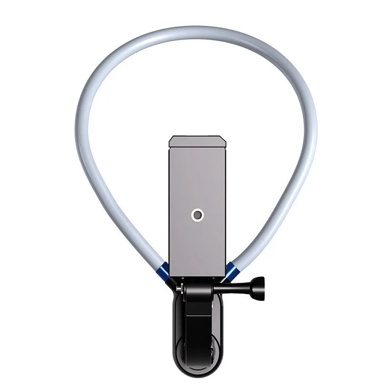 Magnetic Neck Strap Phone Holder – Hands-Free Foldable Stand Neck Phone Holder Peaceful Pleasures Health and Wellness Silver