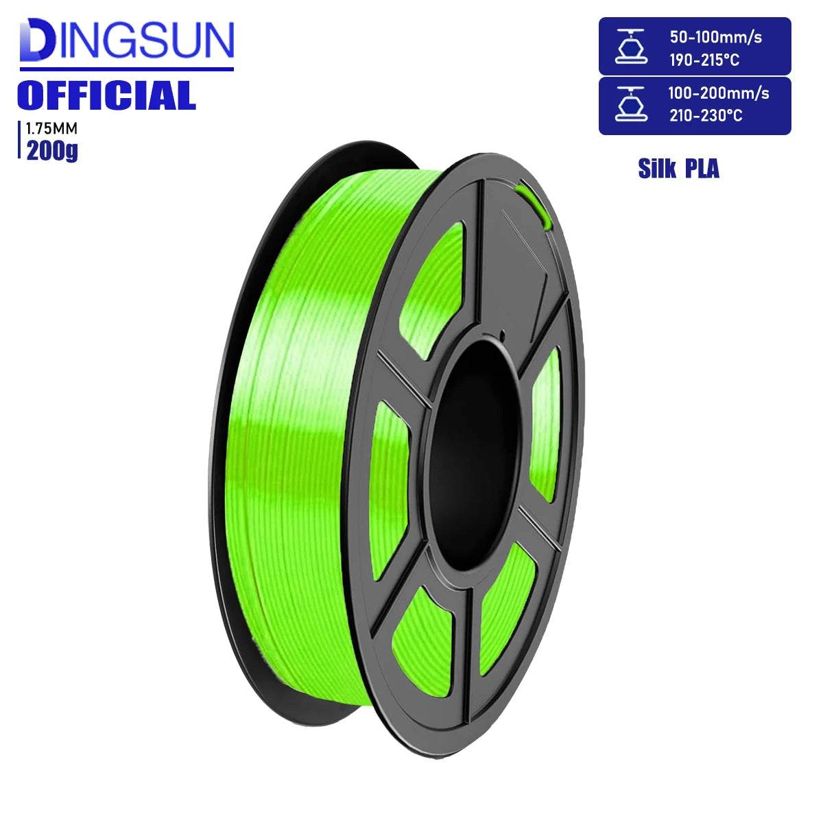 Silk PLA Filament 1.75mm | Metallic Shiny 3D Printer Filament 250g