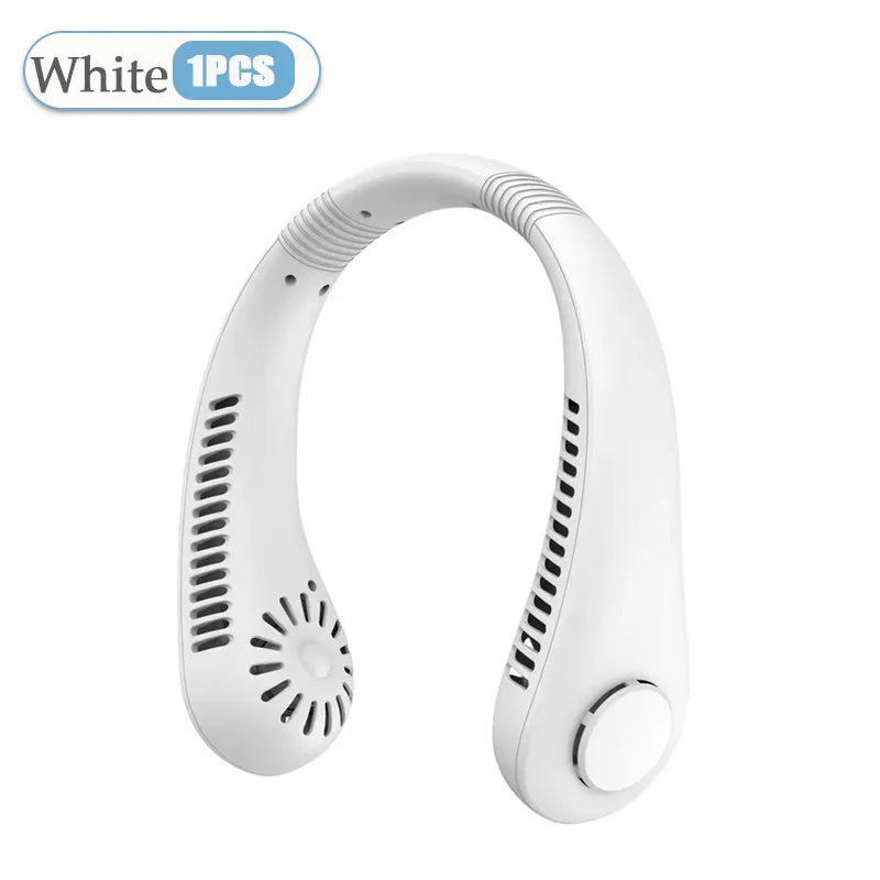 Portable Bladeless Neck Fan – USB Rechargeable 3 Speed