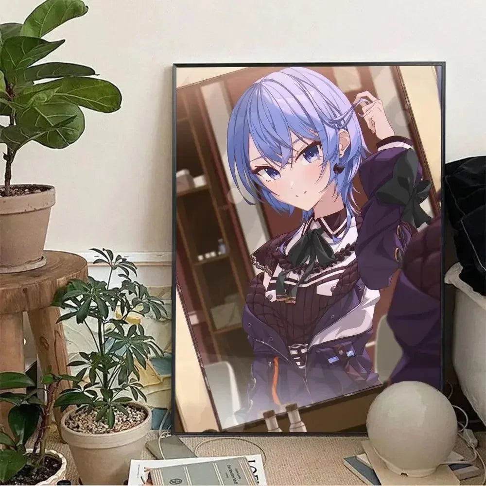 Hoshimachi Suisei Hololive Anime Canvas Wall Art Poster