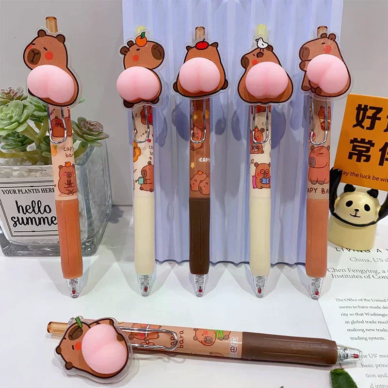 Cartoon Capybara Gel Pen – Kawaii Aesthetic Stationery