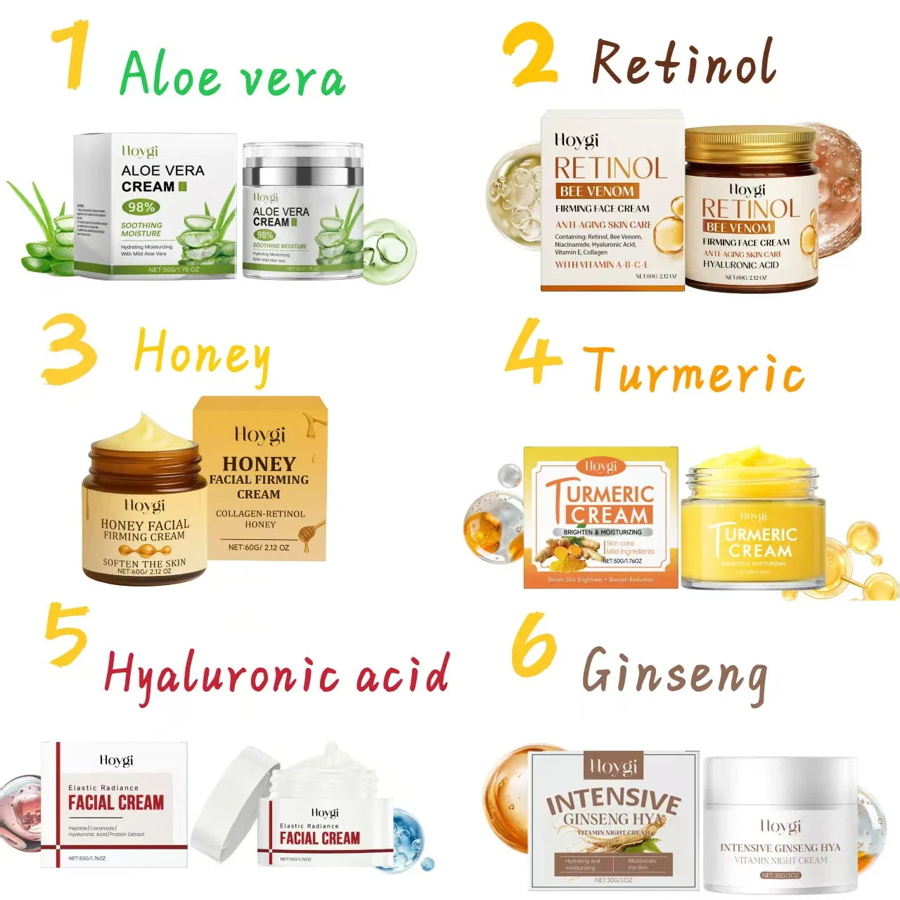 Hoygi Aloe Vera Face Cream – Anti-Wrinkle Moisturizer 50g