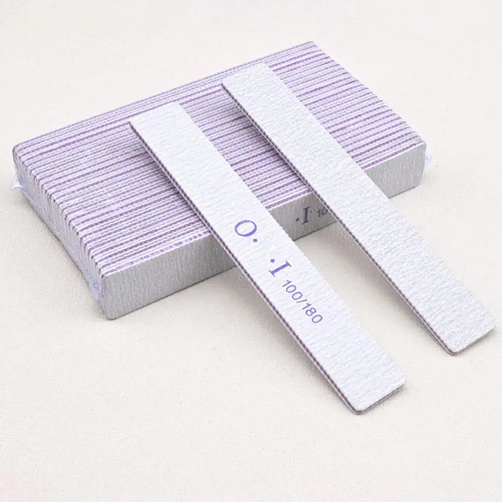 10-Pack Double-Sided Nail Files | 100/180 Grit Manicure Set