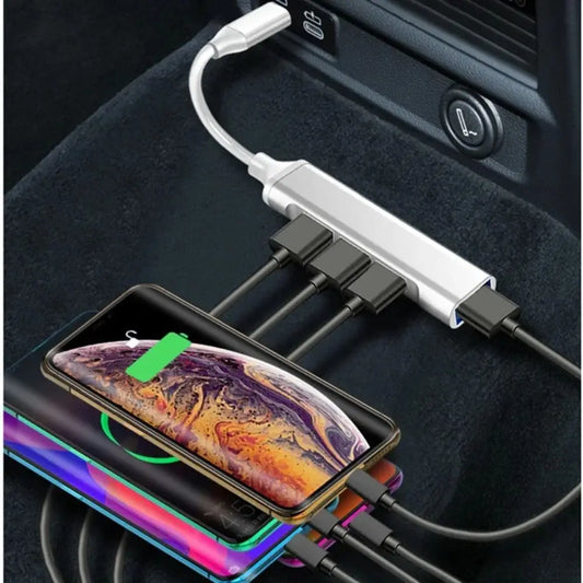 4 Port USB 3.0 Hub Multiport High Speed Type C Splitter OTG Stable USB&Type-c Adapter for PC Computer Accessories PC Peaceful Pleasures Health and Wellness