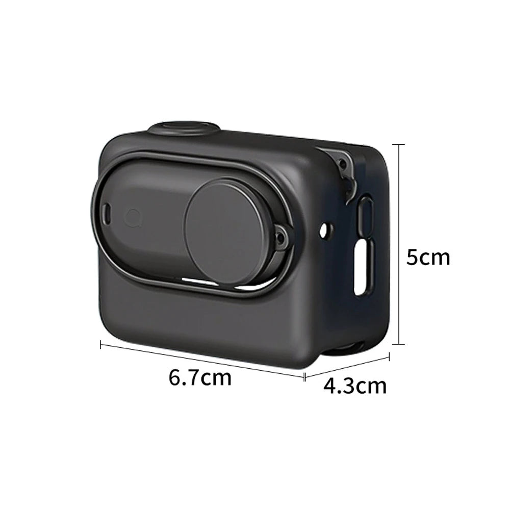 Silicone Case For Insta360 GO 3S Camera Battery Compartment and fuselage Protective Cover Case with Lens Cap Peaceful Pleasures Health and Wellness