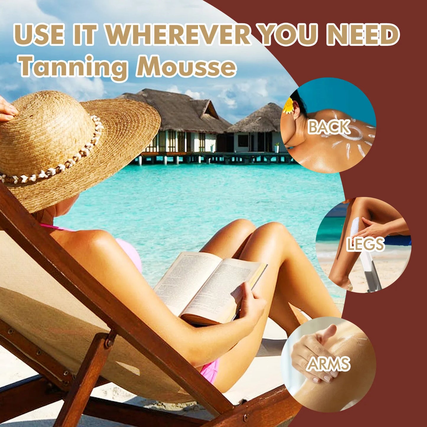 OceAura Self Tanner Mousse Bronzer | Sunless Tan 100ml