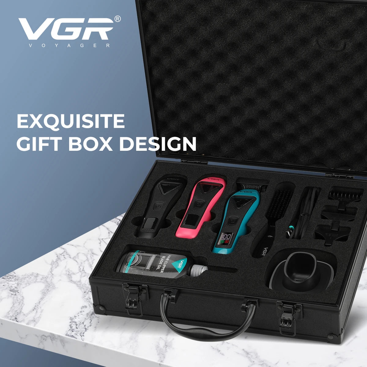 VGR new magnetic levitation electric hair clipper high-end oil head carving hair clipper 10000 RPM high-end push shear V-035T Peaceful Pleasures Health and Wellness