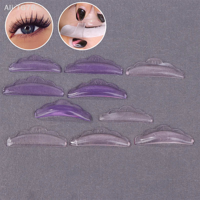 Silicone Eyelash Perm Pads 5 Pairs – Reusable Lash Lift Kit