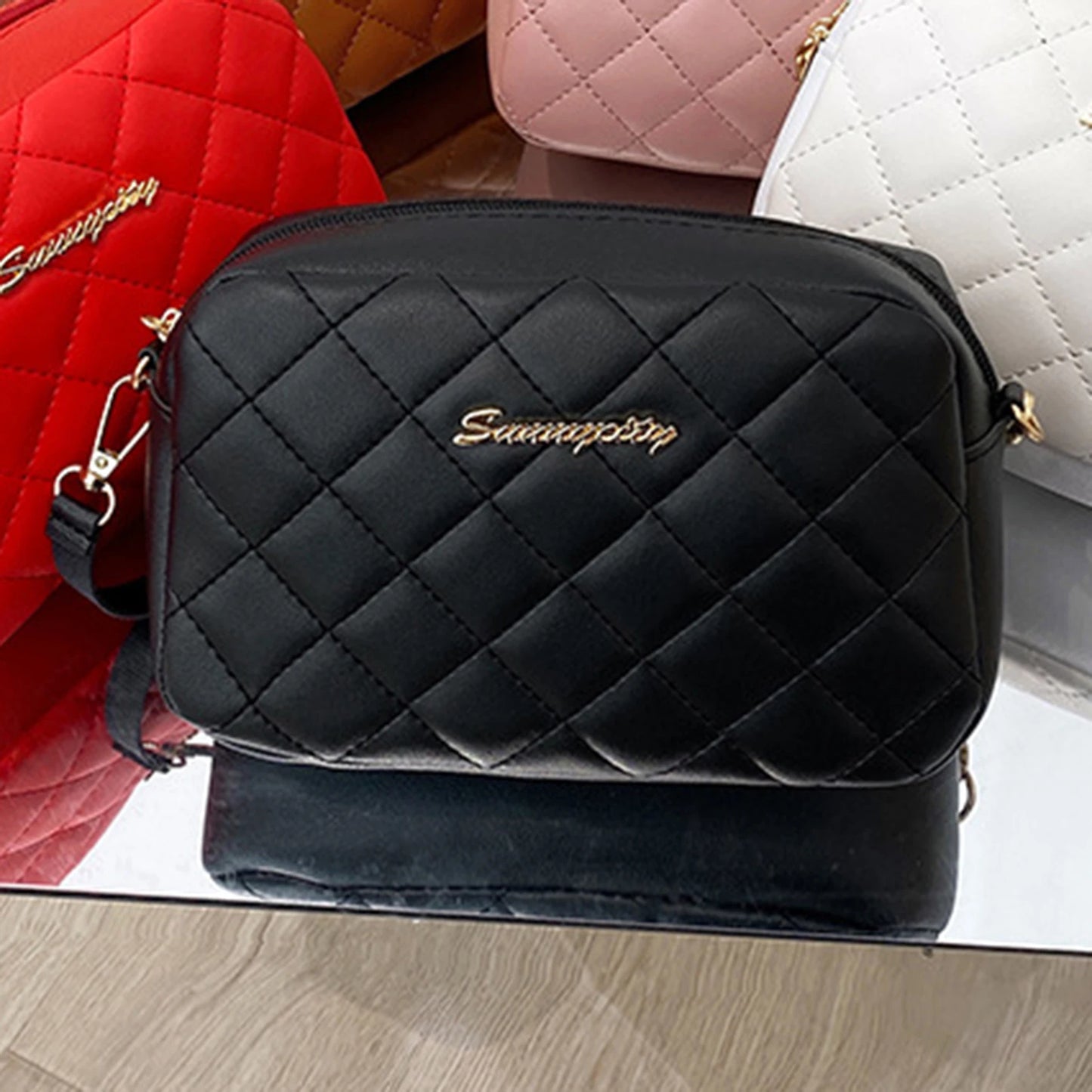 PU Leathe Shoulder Side Bags Adjustable Shoulder Strap Bag for Friend Family Neighbors Gift Peaceful Pleasures Health and Wellness