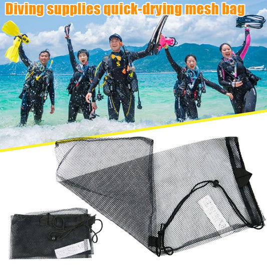 Diving Drawstring Mesh Bag Diving Net Bag with Secure Drawstring Closure for Sports Equipment Gym Beach Peaceful Pleasures Health and Wellness