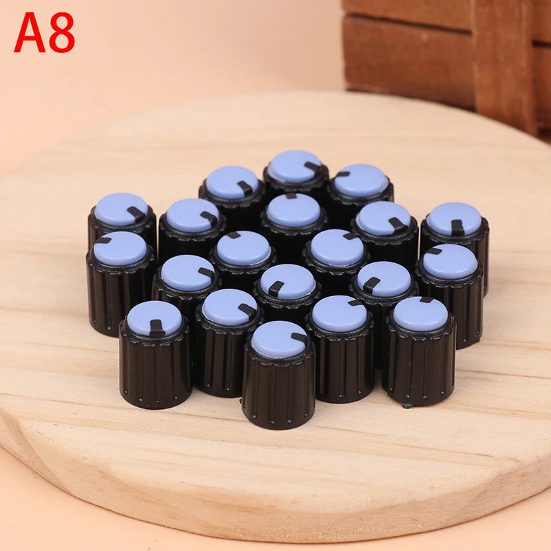20Pcs Dual Color Knob 10*12mm Small Volume Adjustment Hat Flower Shaft Hole 6MM Potentiometer Volume Switch Caps Control Knob Peaceful Pleasures Health and Wellness A8 Other