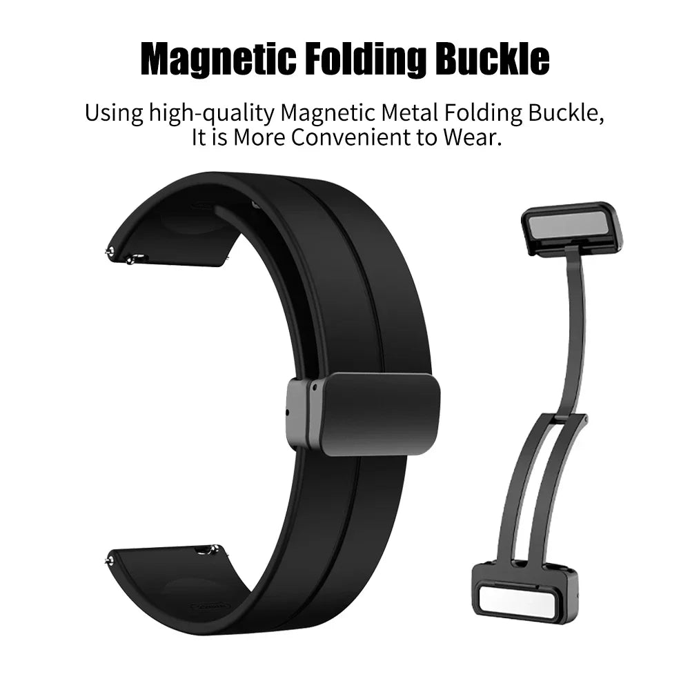 20mm Magnetic Silicone Band for Samsung Galaxy Watch 7/6/5/4 Peaceful Pleasures Health and Wellness