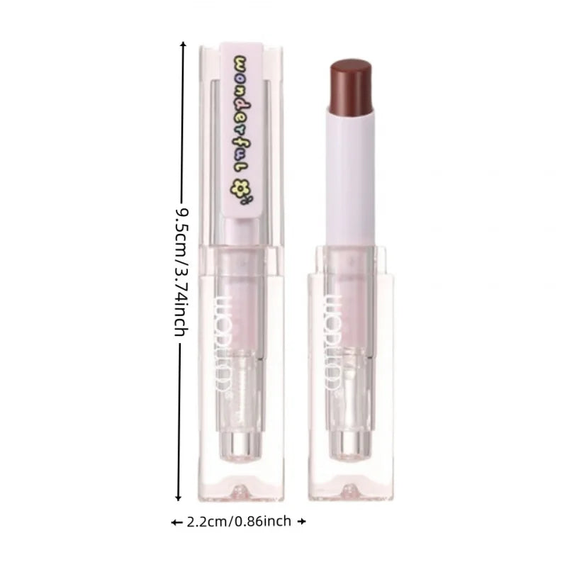 2pcs 03# Color-Changing Lip Balm Gifts for Women Moisturizing and Hydrating Lip Primer Gradient Lipstick Peaceful Pleasures Health and Wellness