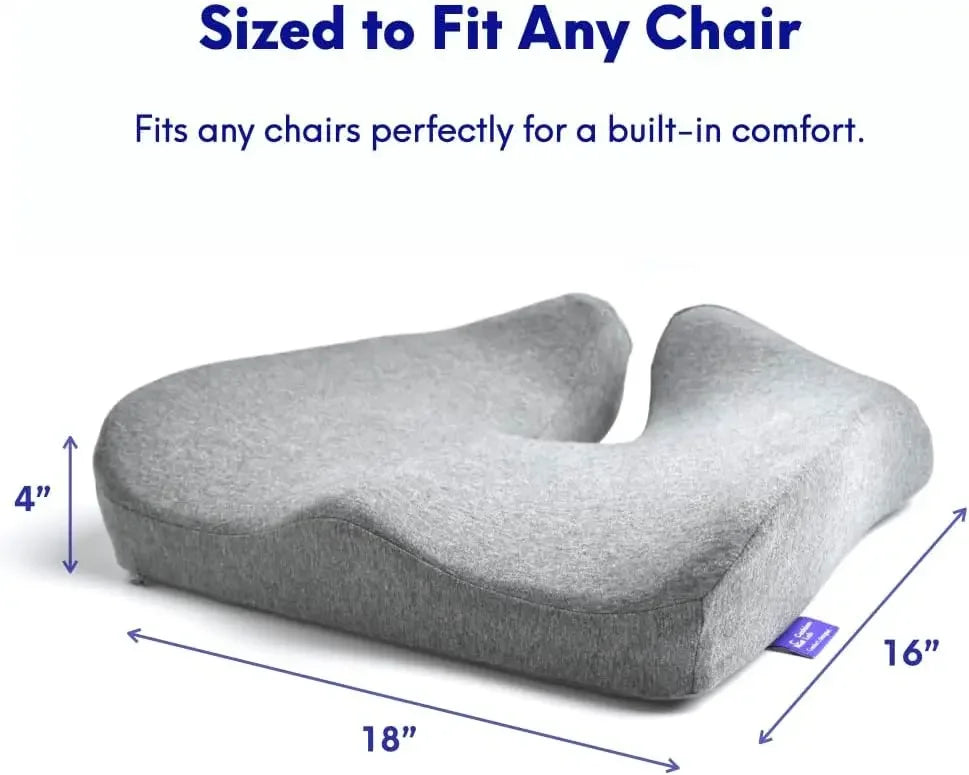 Ergonomic Memory Foam Seat Cushion – Hip, Tailbone & Sciatica Relief Peaceful Pleasures Health and Wellness