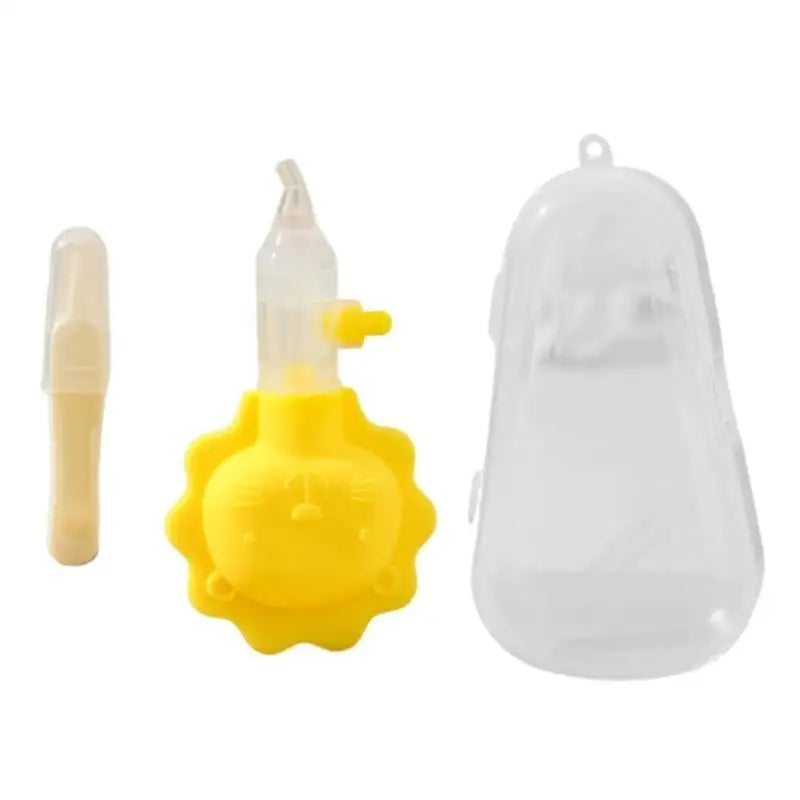 Silicone Baby Nasal Aspirator with Storage Box & Tweezers