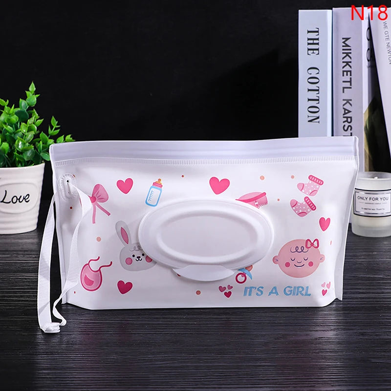 Portable Baby Wet Wipe Pouch | Reusable Refillable Holder