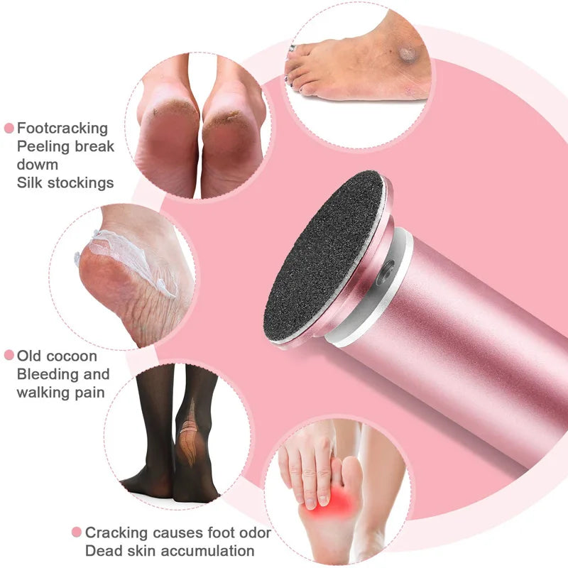 Private Label Professional Dead Skin Grinder Pedicure File Tool Rechargeable Electric Foot Callus Remover for Nail Salon Peaceful Pleasures Health and Wellness