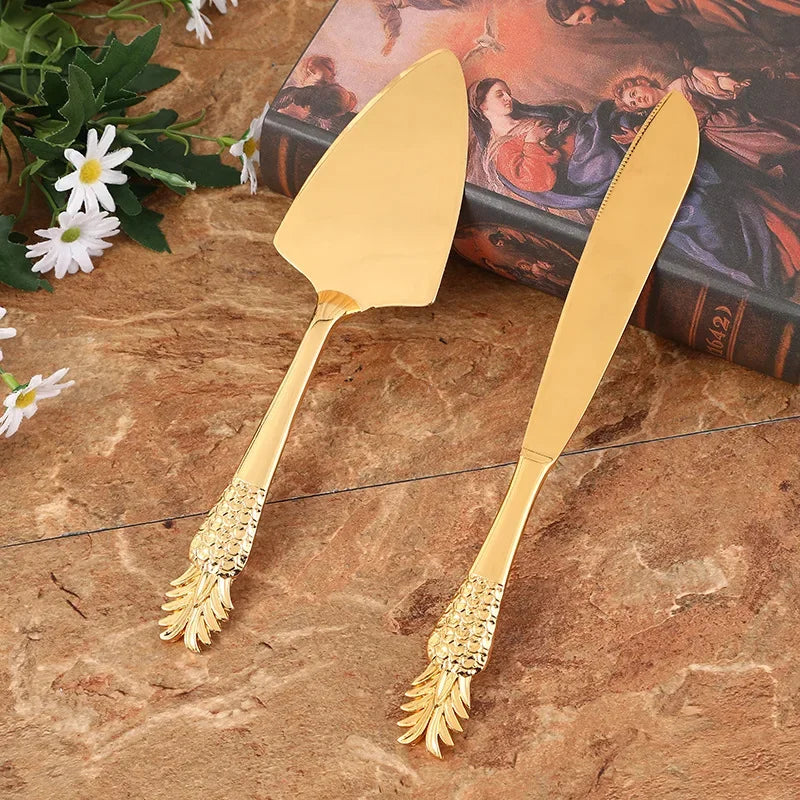 2Pcs Wedding Cake Knife and Shovel Pizza Bread Knife Wedding Supplies Cake Knife Triangle Bread Shovel Baking Tools Peaceful Pleasures Health and Wellness Style 5