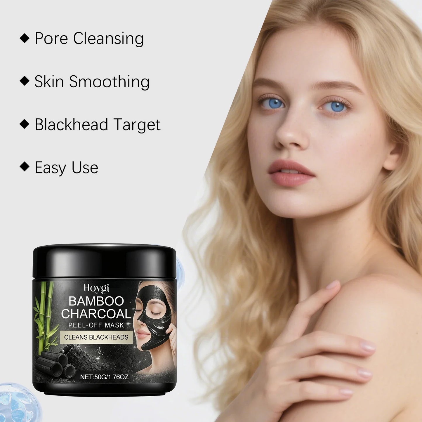 Bamboo Charcoal Peel-Off Mask – Hydrating & Cleansing