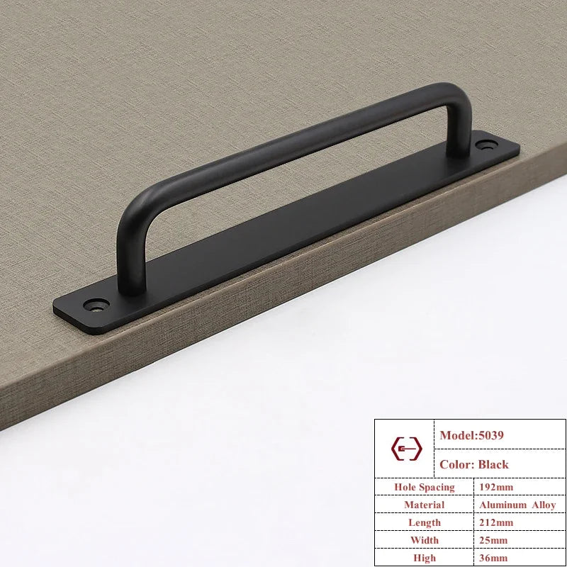 Aluminium Alloy Barn Door Cabinet Handle & Drawer Pull Set