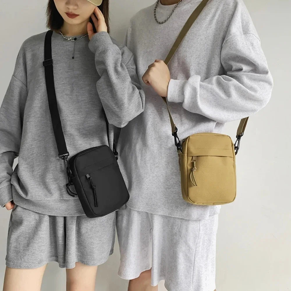 Minimalist Crossbody Sling Bag | Unisex Oxford Zipper Pouch