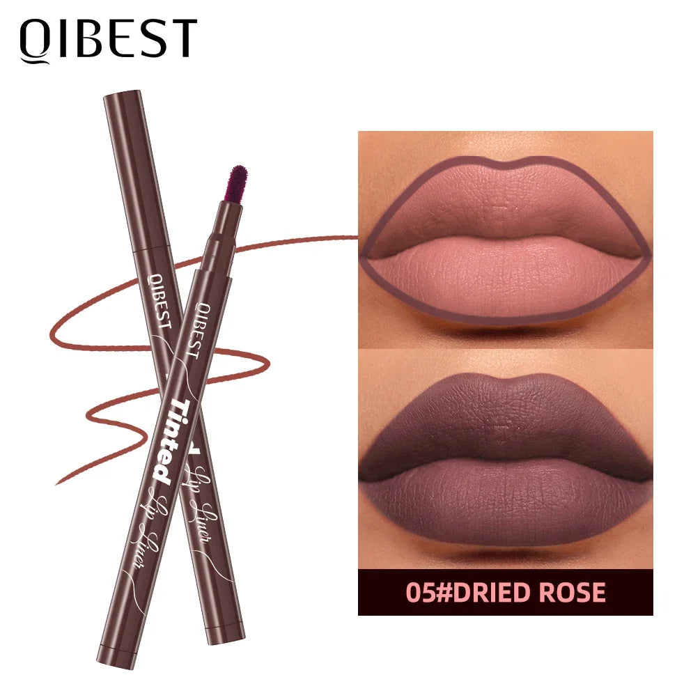 QIBEST Ultra-Precise Waterproof Lip Liner High Pigment Smooth Sweatproof Long-Lasting Wear For Perfect Lip Contour Pen Makeup Peaceful Pleasures Health and Wellness 05