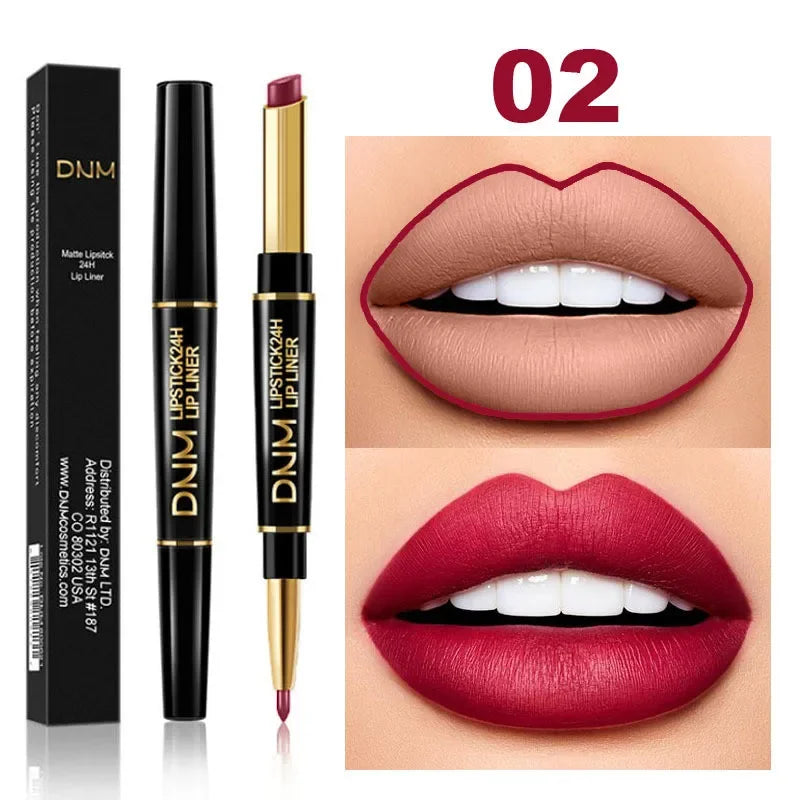 IFANYUO 2-in-1 Lip Liner & Matte Lipstick – 12 Colors